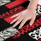 Leopard Zebra Bathroom Rug 20 x32  Cheetah Red White Black Bath Mat Non-slip    