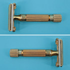 Vtg 1940s Gillette Aristocrat Gold Plated Razor