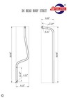 Club Car Ds 2000 5  Golf Cart Rear Roof Struts   Supports  set Of 2 