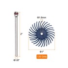 30pcs Radial Bristle Disc Set 1  120 Grit Abrasive Brush With 1 8  Shank  Blue
