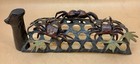 Detailed Japanese Taisho Bronze Okimono Three Crabs On Crab Nets Removable