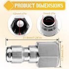  pressure Washer Coupler 2pcs - 1 4     3 8   Stainless Quick Connect Plug 50   