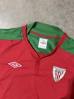 Men   s Umbro Bilbao Athletic Club Red And Green Soccer Jersey Size Medium