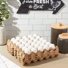 18x Egg Cartons For 30 Chicken Eggs  Reusable Brown Paper Containers With Labels