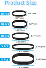70 Pcs Tactical Rubber Bands 5 Sizes  Black Elastic Wide Thick Uv Heat Cold Resi