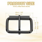 10pcs 1 5 Inch  38mm  Metal Roller Buckle Belts Hardware Black