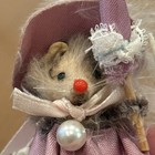 Vintage Original Fur Toys West Germany Whimsical Mouse Victorian W  Umbrella