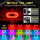 Multi-color Rgb Led Rear Light Bike Bicycle Cycling Tail Light Usb Rechargeable
