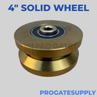 4  V Groove Heavy Duty Caster Track Solid Wheel Sliding Gate Roller   2 Pack