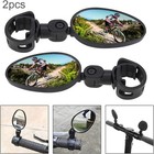 2pcs Bike Mirror Rotaty Round Mtb Road Handlebar Bicycle Rear View Glass Cycling