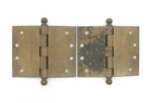 Pair Of Vintage 5 X 4 Hager Brass Plated Steel Ball Tip Butt Door Hinges
