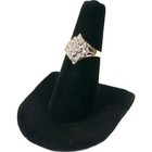 3 Black Velvet Ring Finger Display Jewelry Showcase