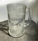 Christopher Columbus The Pinta Etched Glass Beer Mug Stein Nautical Compass