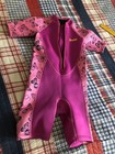 Girls Wetsuit Size 8 Pink With Butterflies 