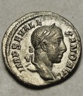 Rare Genuine Ancient Roman Coin Silver Denarius Alexander Severus Jupiter Thunde
