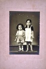 Original Antique Indian Photograph Of Two Children In Studio Portrait Rex Studio