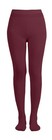 Emem Apparel Women s Solid Colored Opaque Microfiber Footed Tights C Burgundy
