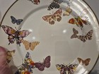 Mackenzie Childs Rare 31cm Butterfly Garden Footed Serving Platter