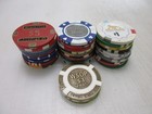 33 Casino Gaming Poker Chip Lot Las Vegas  1 New   Used Chipco Paulson Clay Room
