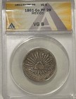 1861 Go Pf Mexico Silver 2 Reales Anacs Vg8