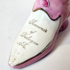 Dubuque Ia Iowa Antique Souvenir Pink Trinket China Shoe