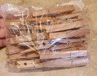 Lot Of 31 Vintage Wood Clothes Pins W  Springs Wooden Clothespins Aged Weathered