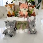 Woodland Animals Diaper Cake  3 Tier Forest Themed Diaper Cake  Woodland Table D