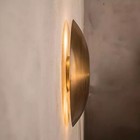 Vintage Mid-century Modern Wall Sconces Wall Fixture Brass Disc Lamps 3 Lights