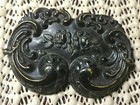  Vintage Black Brass  Tone Ornate Belt Buckle 1 3 4 