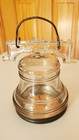 Vintage 1920s Uranium Glass Liberty Bell Candy Container  Glows Under Uv Light