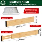 4-pack Expandable Drawer Dividers With Labels Drawer Organizer For Kitchen