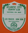 Vintage Golf Course Bag Tag - Atlantic City Country Club - Northfield New Jersey