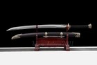 42 sharp Chinese Kungfu Sword Ox Tail Dao Damascus Folded Steel Cumaru Wood Saya