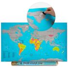 Extra Large Scratch Off World Map Poster - Vibrant Design Travel Scratch Map 