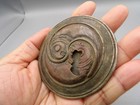 Chinese 19th Century Nice Big Decorated Bronze Pendant   combine Ship  W959