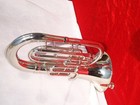 Euphonium 3 Valve Pure Brass Metal In Chrome Polish cushion Case   Free Shipping