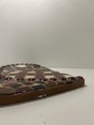 Mosaic Glass Heart Wall Art     Handmade Garden Welcome Stone  Red   Earth Tones