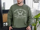 Catholic Sweatshirt Saint Michael The Archangel Sweater Catholic Gift For Men