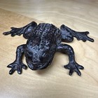 Vintage 5  Frog Cast Metal Figurine Paperweight Backyard Dweller
