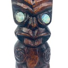 10  Maori Tiki Statue Figurine Wood Carved From Tahiti Polynesian New Zeland