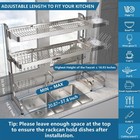 Loyalfire Over Sink Dish Drying Rack  3 Tier Adjustable Length  20 87   37 6   