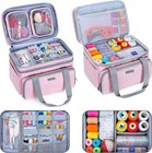 Bafaso Double Layer Sewing Accessories Organizer With 2 Detachable Pink 