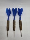 Vintage Brass Dart Set Blue Flights - 24g