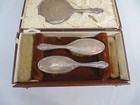 Vintage Samuel M  Levi Sterling Silver Vanity 5-piece Set W box Brush   Mirror  