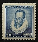 Travelstamps  1947 Costa Rica Stamps Scott  249 Sg 459 - 30 Centimos Mint Mnh Og