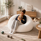 4ft Wide   wale Corduroy Memory Foam Bean Bag Chair Anti   slip Bottom For Bedroom