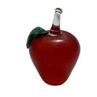 Mount St Helens Apple Glass Art Ash Paperweight 3 75  Vintage Teacher Gift 