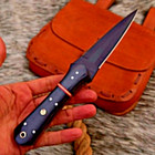 Vintage Handmade Hunting Dagger Double Edge Dirk Boot Knife With Sheath