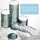Jetec 120 Pieces 1 Inch Small Round Glass Mirrors Circle Glass Mirror Tiles Roun