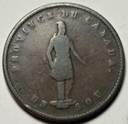          1852 Quebec Canada Bank Half Penny Token     Circulated 